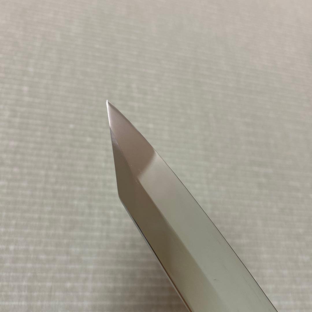 鏡面　切り付け　本焼　柳刃　包丁　和包丁　V金10号　鬼反り　黒檀八角柄