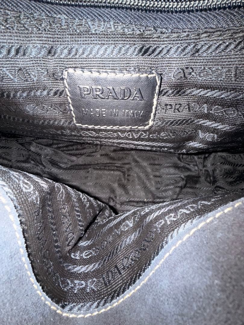PRADA 90s ヴィンテージ レザー×パイソン フリンジ ショルダーバッグ