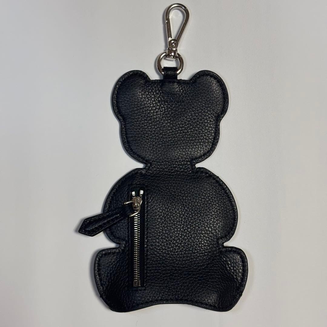FENDI Roma レザー製 ベア型 チャーム キーホルダー