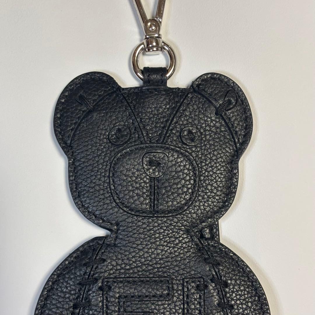 FENDI Roma レザー製 ベア型 チャーム キーホルダー