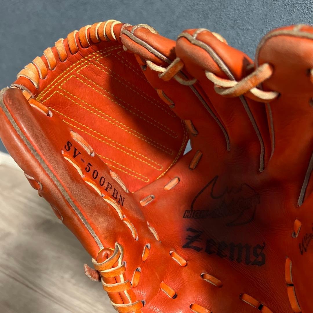 Zeams 軟式グローブ オレンジ 投手用