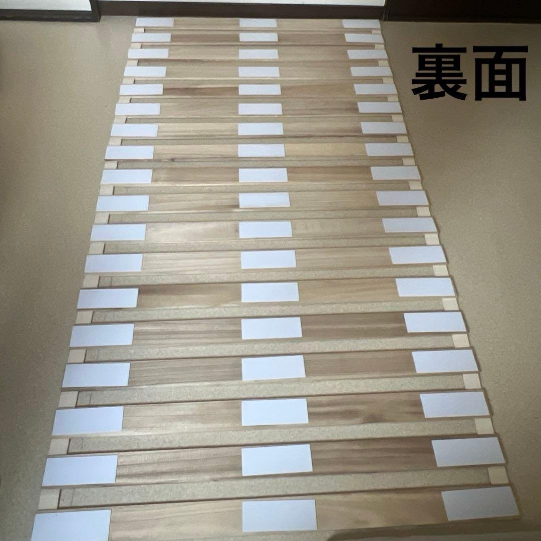 丸めてしまえる 桐すのこベッド　シングル　3点セット