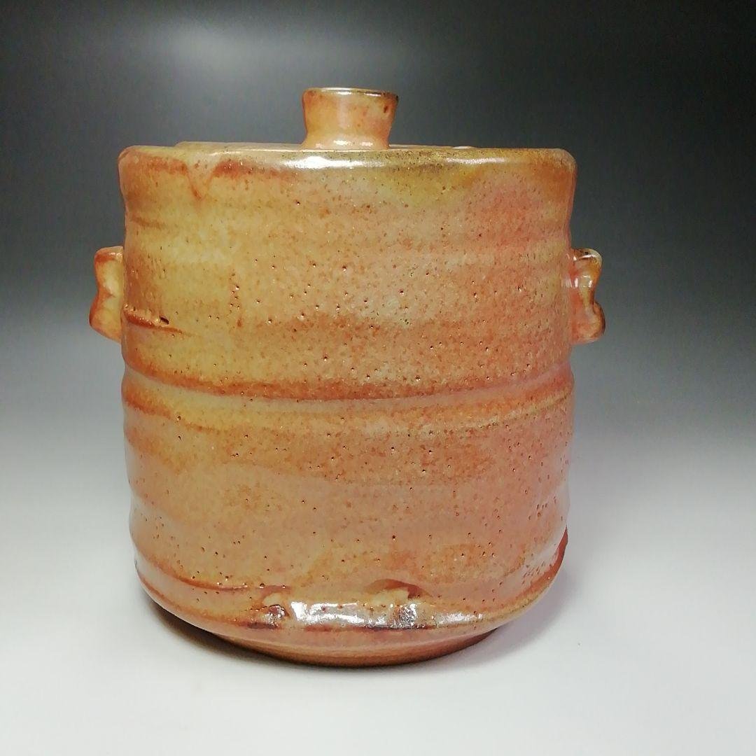 Ｓ４６５　水指　『備前志野水指』『藤原恭助作』　共箱　茶道具