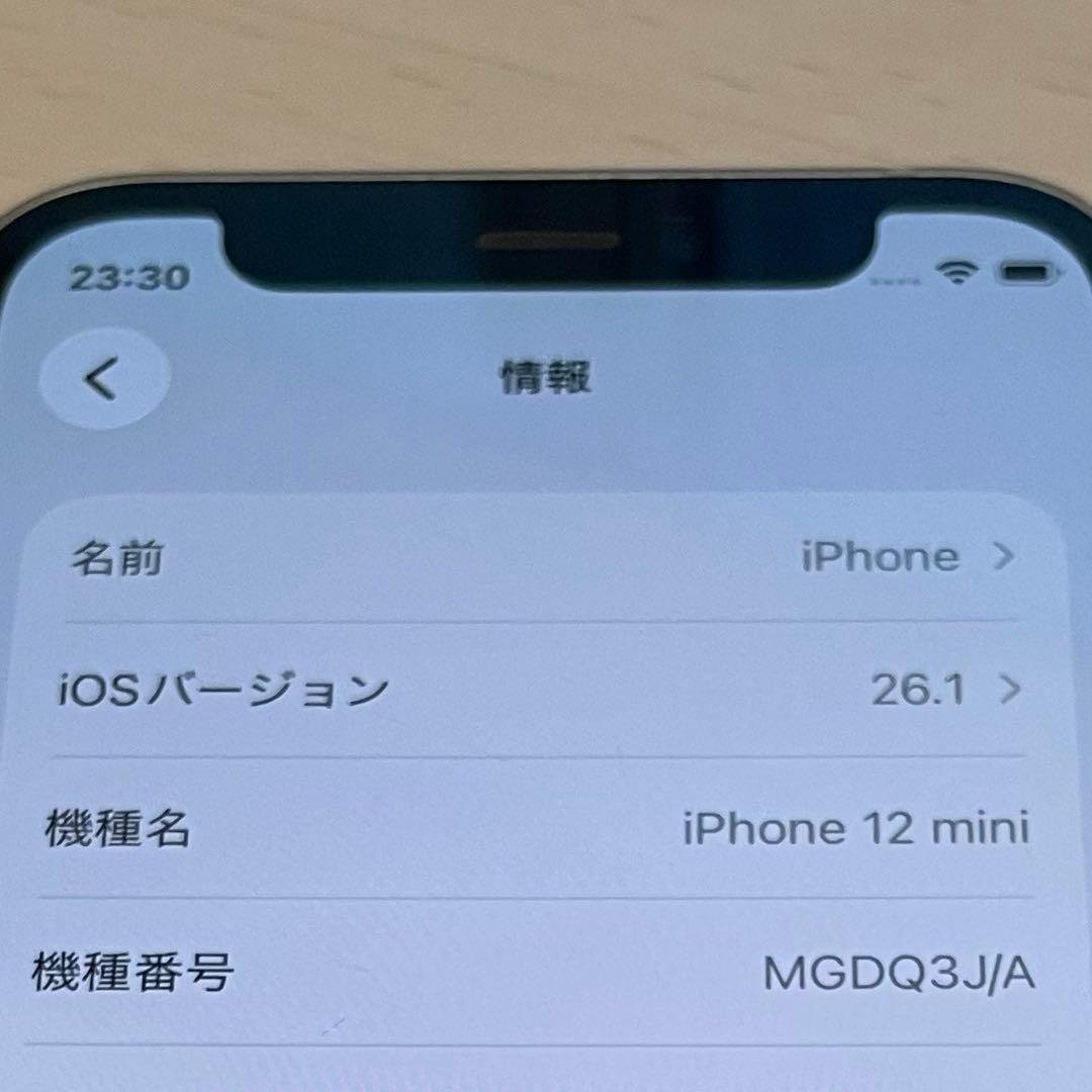 iPhone12 mini 128GB SIMフリー 背面割れ バッテリー72％