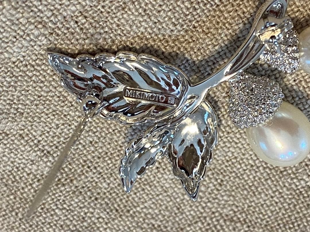 MIKIMOTO ミキモト　パール　ブローチ　どんぐり　卒業式入学式にも