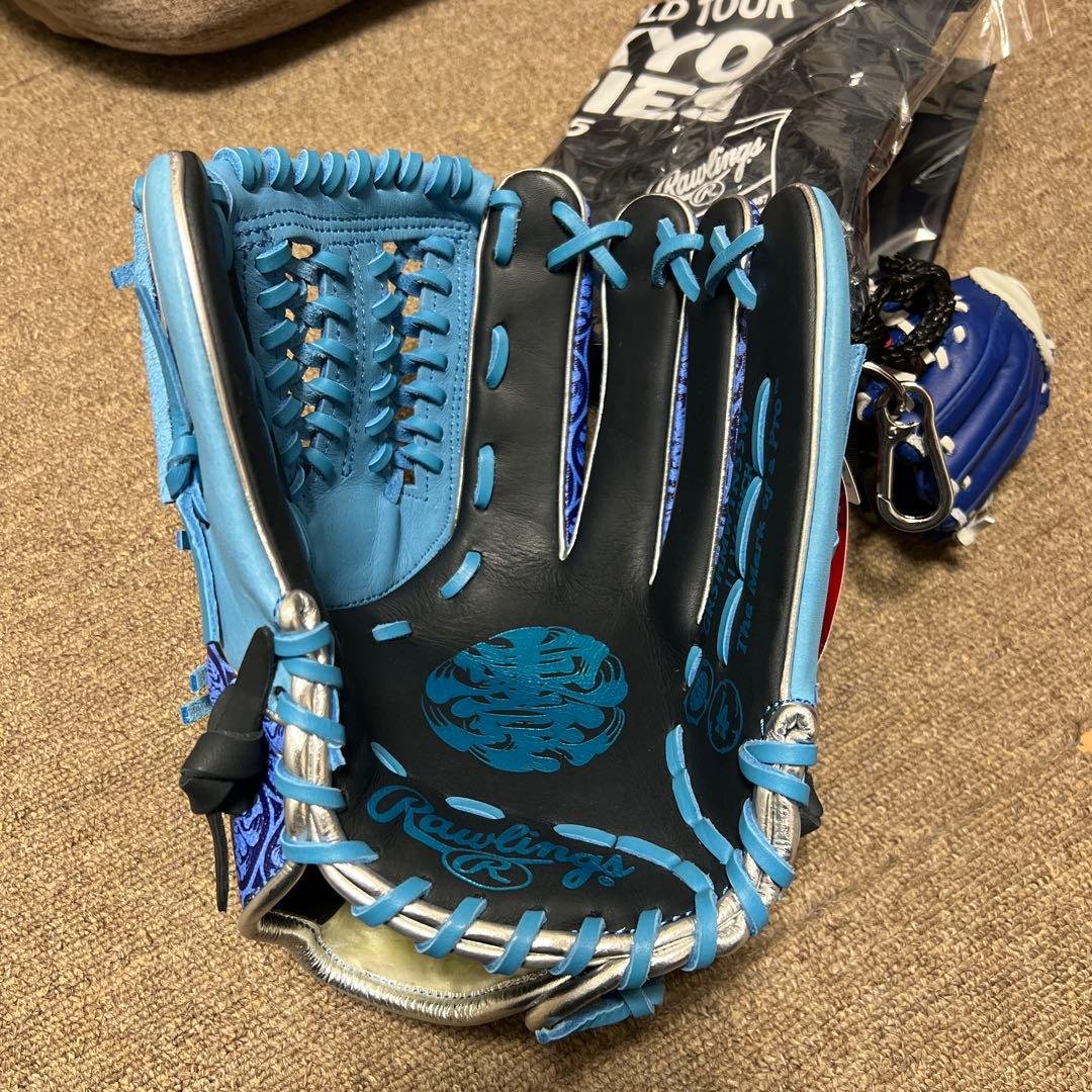 新品　Rawlings 軟式グローブ ネイビーサックス　オールラウンド　右投げ