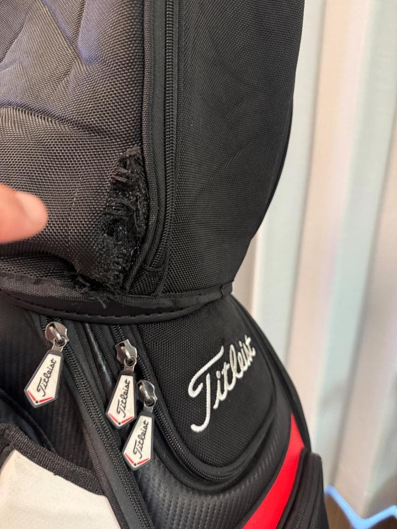 Titleist キャディバッグ 黒赤白