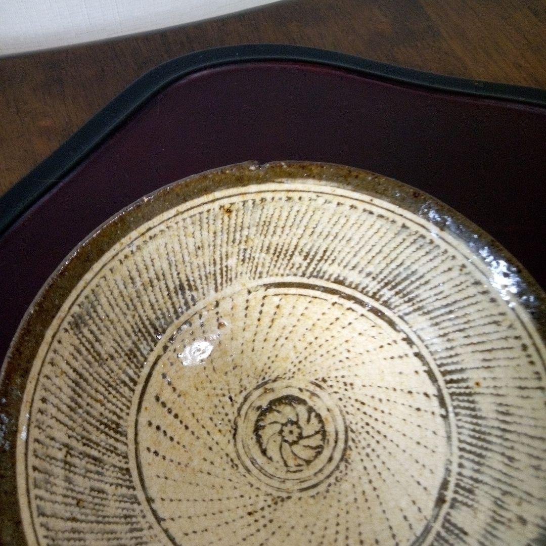 希少！陶芸作家《吉田明》作　三島茶碗　裏面　鶏龍山写し　共箱付