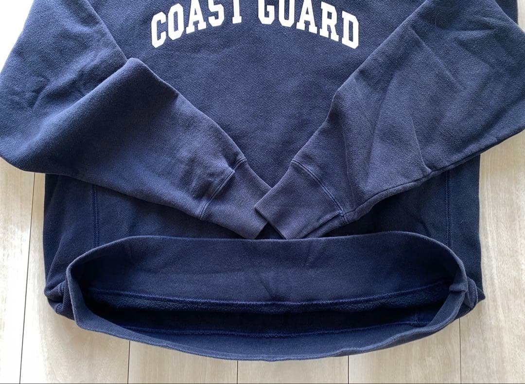 人気ロゴ 00s COAST GUARD リバースウィーブ ネイビー サイズL