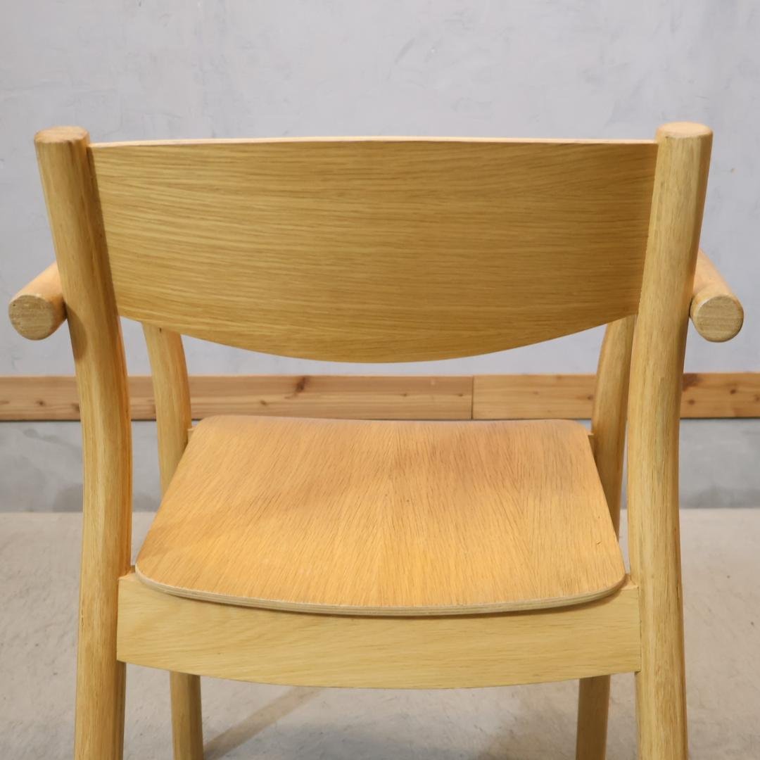 MUJI 無印良品 リアルファニチャー オーク材 ダイニングアームチェア 2脚