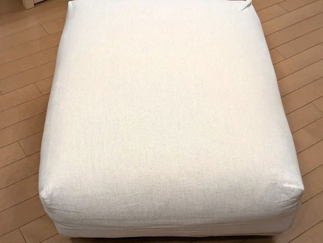 美品 無印良品 MUJI 良品計画 オットマン クッション、カバー、脚付き