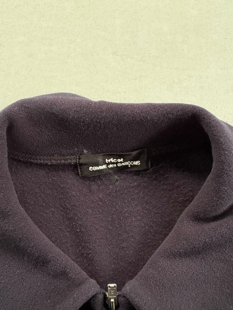 tricot COMME des GARÇONS ジップアップ フリース 丸襟