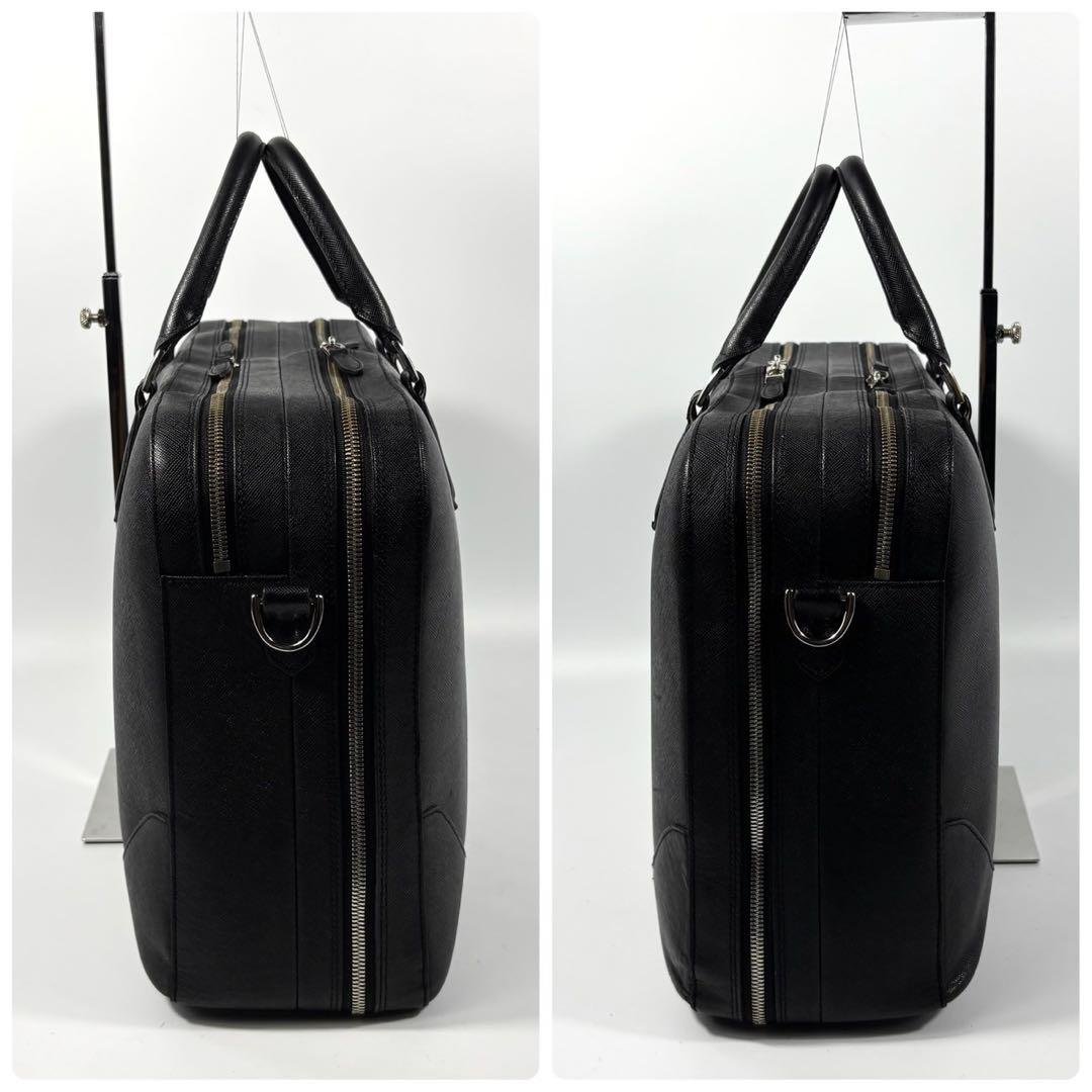 ✨希少 美品✨ペッレモルビダ ビジネスバッグ キャピターノ 本革 2層 黒