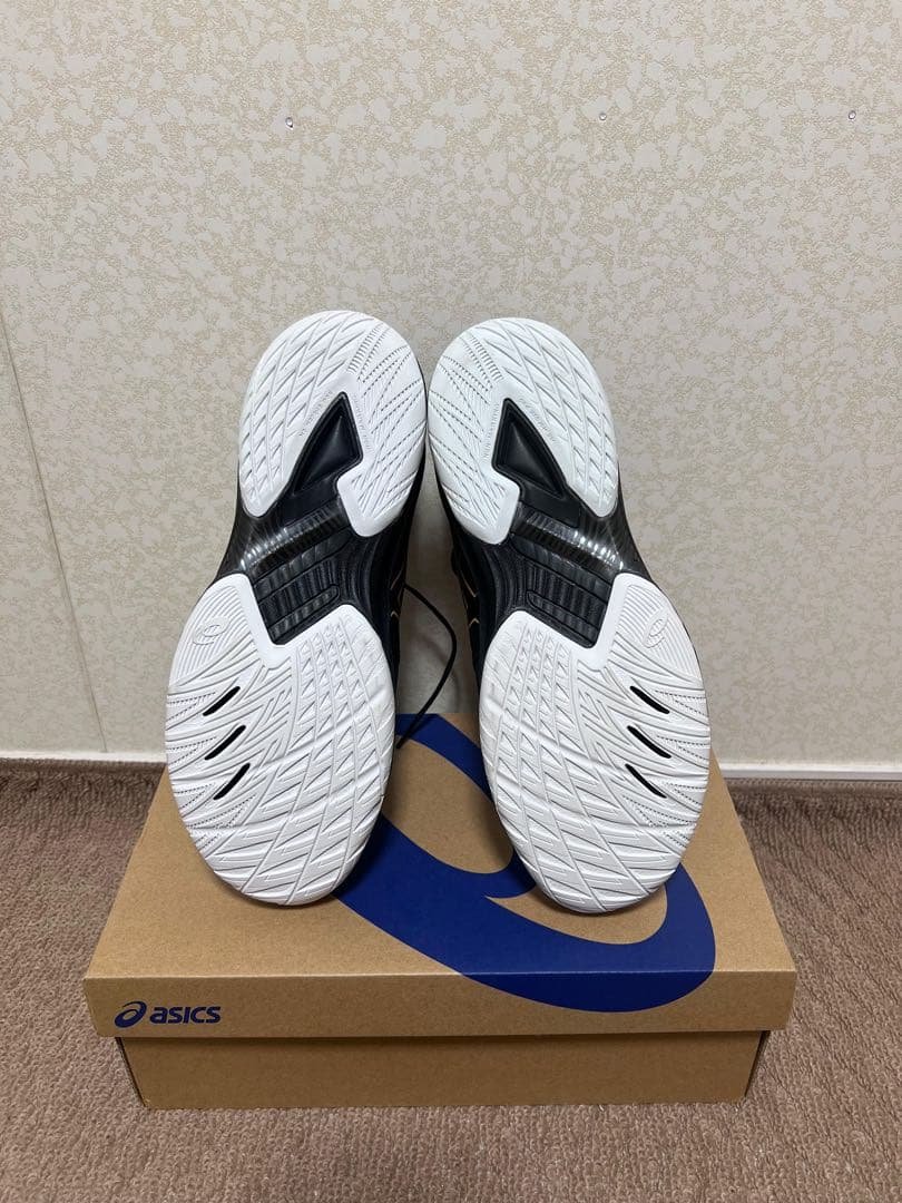 asics バレーボールシューズ 27.5cm ブラック/ホワイト/ゴールド