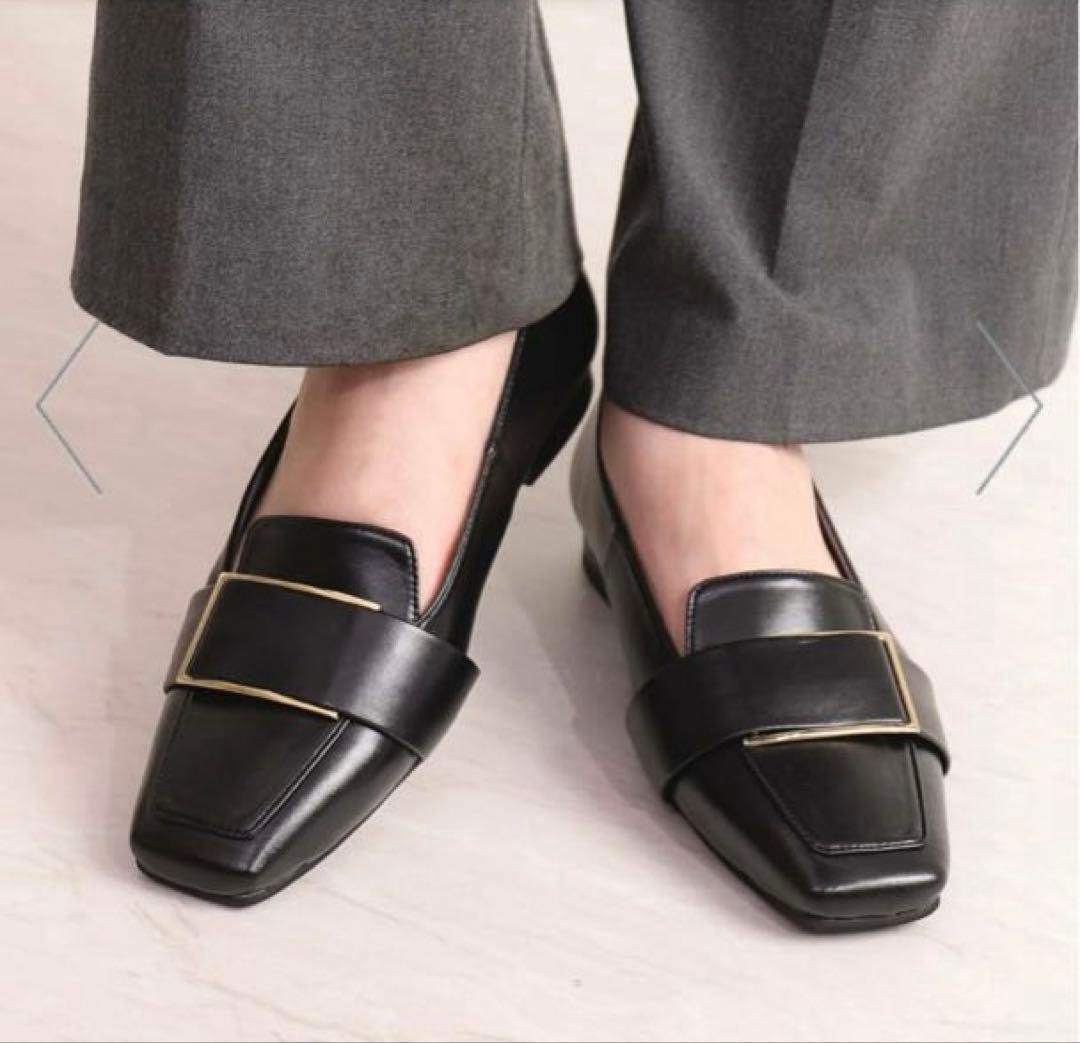 artemis by dianaダイアナ　スクエアトゥ メタルバックルローファー