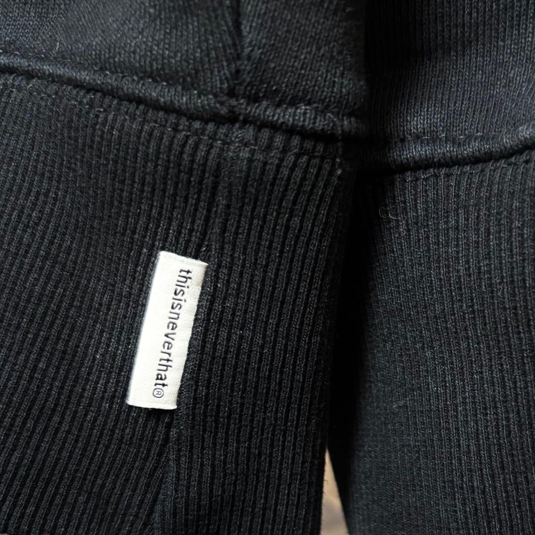 ほぼ未使用 thisisneverthat スウェット 刺繍ロゴ ブラック M