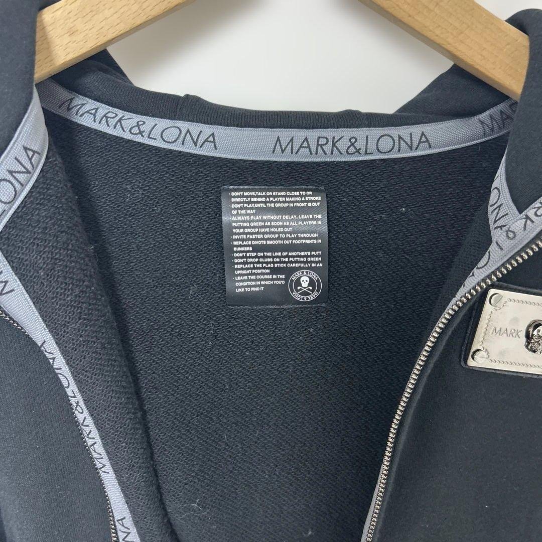 MARK&LONA ジップパーカー 2WAY ファー付 スカル S
