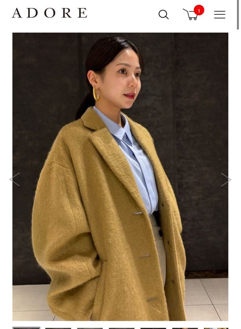 ADORE ライトデシンブラウス水色